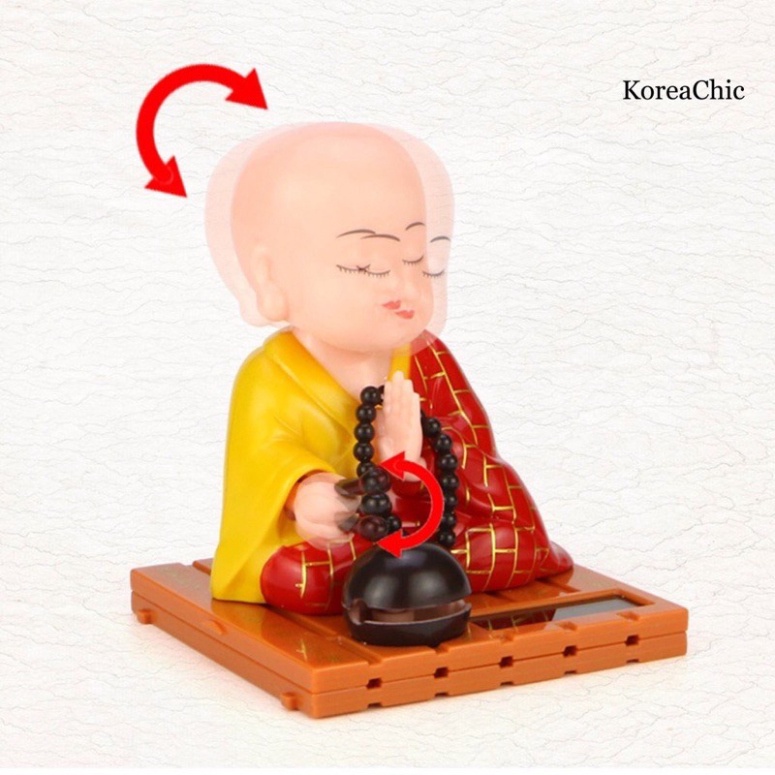 Chú Tiểu Lắc Đầu Trang Trí Chạy Bằng Năng Lượng Mặt Trời