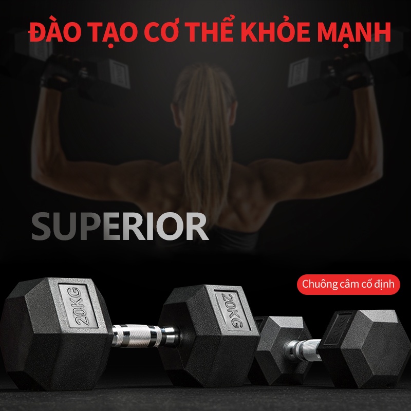 Tạ tập tay 5KG  bánh tạ, nam nữ tập gym tập thon tay thể dục đa năng  lõi gang đặc bọc cao su cao cấp thể dục tại nhà