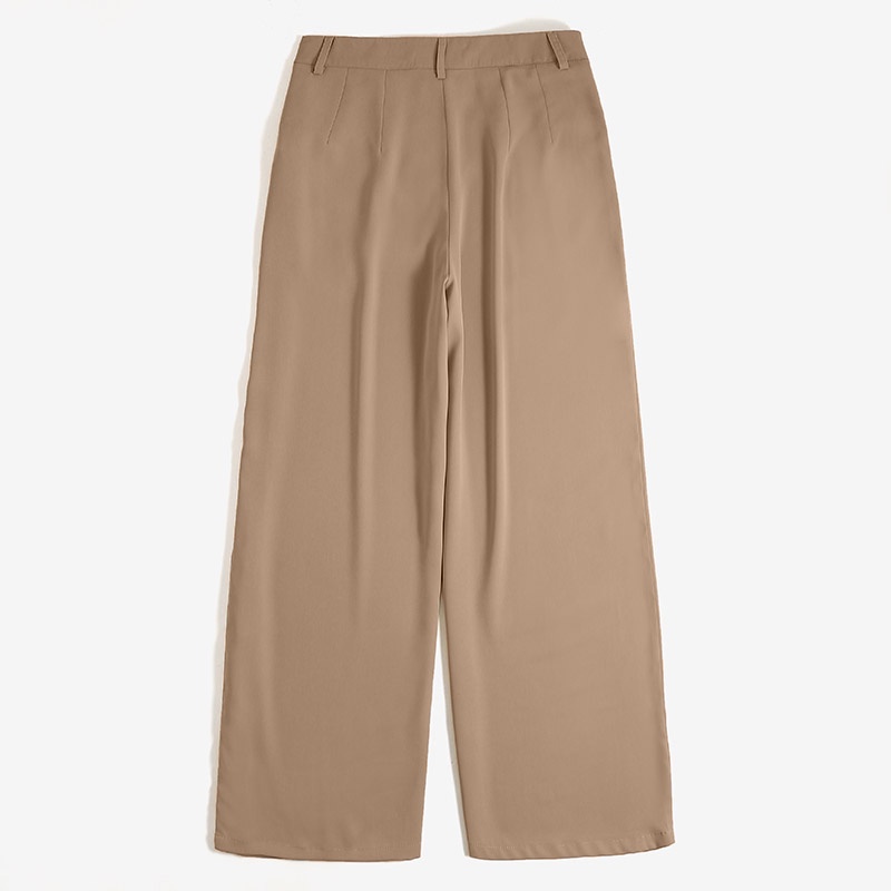 Quần dài ống rộng ZANZEA màu trơn phong cách Hàn Quốc thời trang vintage cho nữ