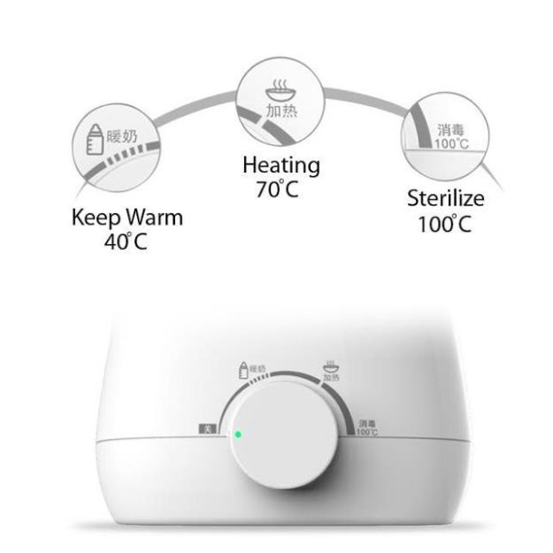 Máy Hâm Sữa REALBUBEE, Máy Tiệt Trùng Đôi Tặng Gắp Chống Nóng Và Dụng Cụ Vệ Sinh Bình Sữa Chinh Hãng