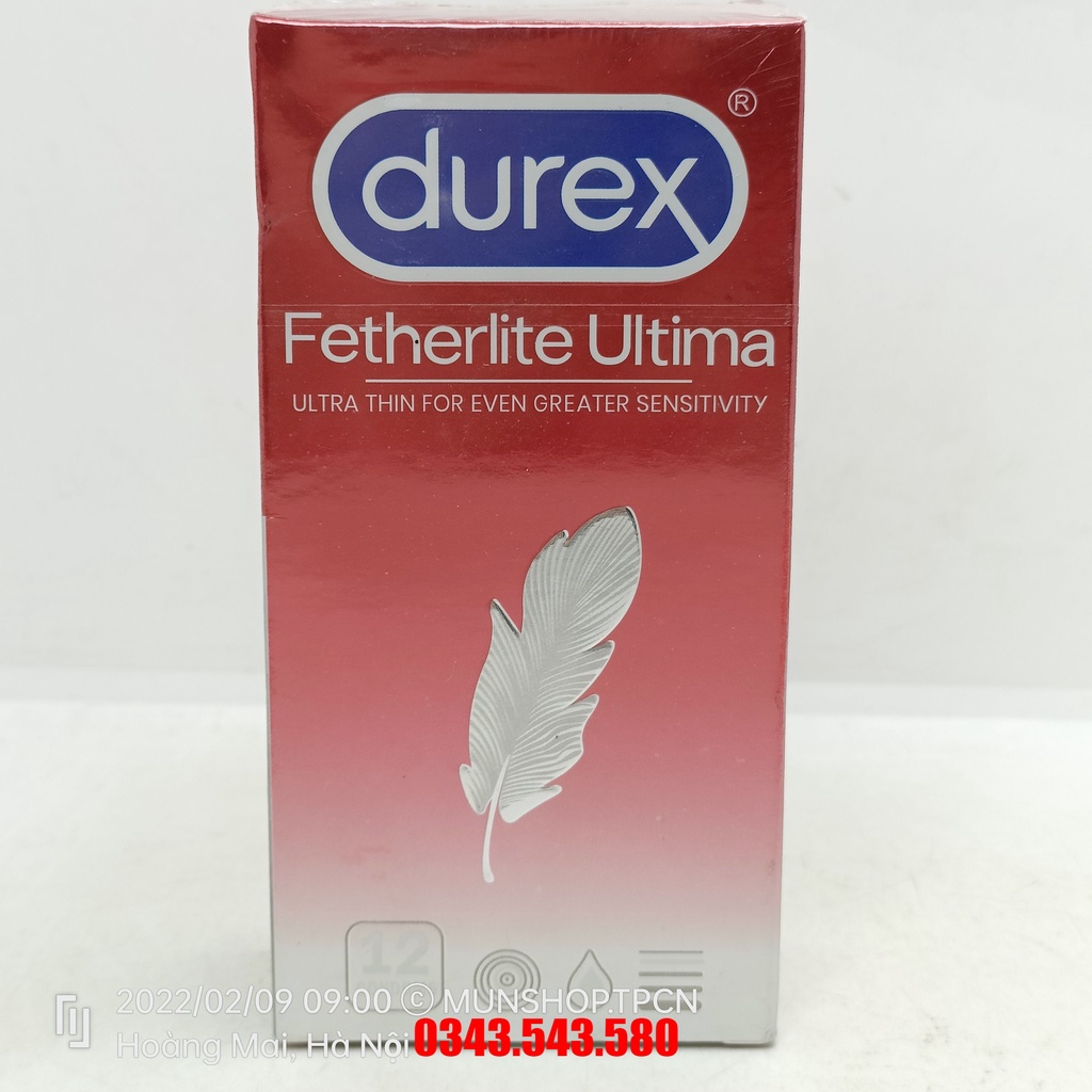 Bao cao su Durex Fetherlite Ultima hộp 12 Cái