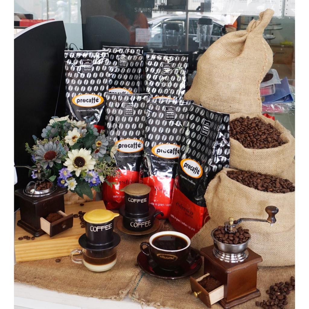 Cà phê nguyên chất Procaffe Esfresco Nouva Túi 1kg Cà phê pha Phin truyền thống