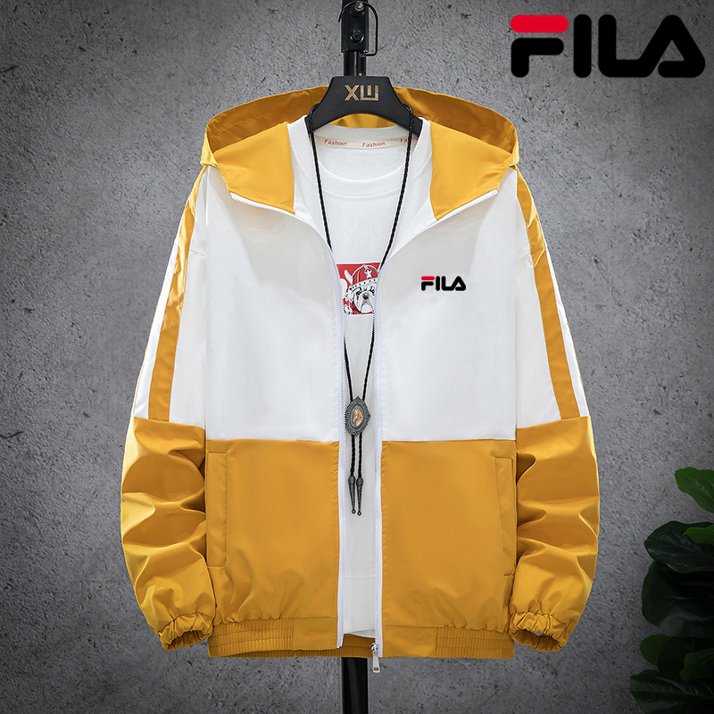 Fila Áo Khoác Có Mũ Trùm Chống Gió Chống Thấm Nước Trọng Lượng Nhẹ Thời Trang Cho Nam Nữ