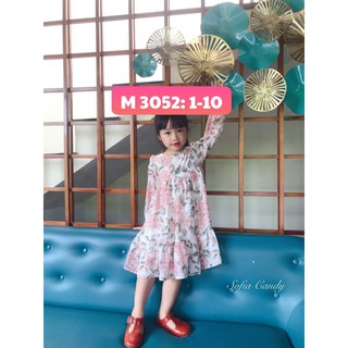 Combo váy voan hoa hồng - mã 3052