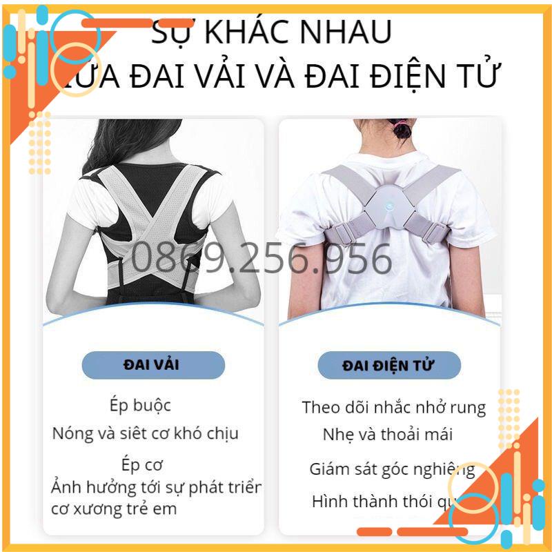 ĐAI CHỐNG GÙ THÔNG MINH ĐIỆN TỬ (HÀNG LOẠI 1) DÀNH CHO NGƯỜI LỚN VÀ TRẺ EM, CẢM BIẾN NHẠY, BÁO RUNG.