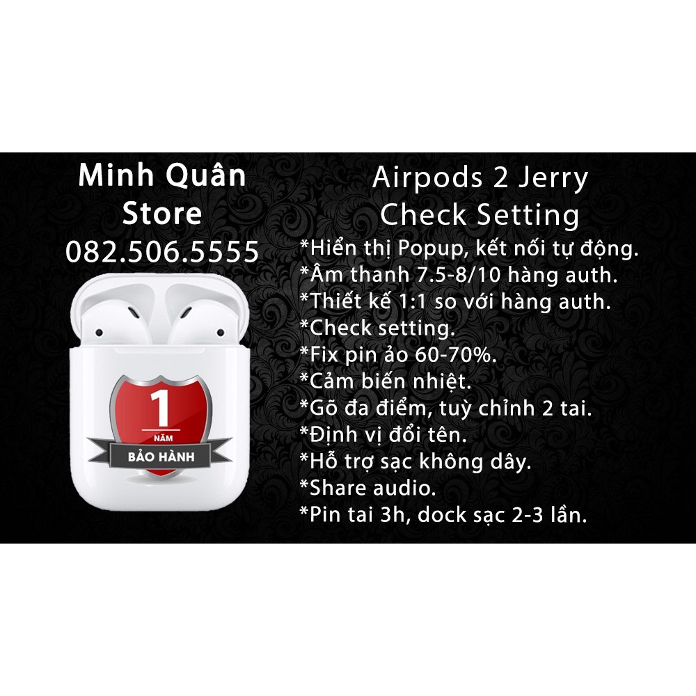 [Giảm Giá Sốc] Airpod 2 Chip jely  Check imei setting