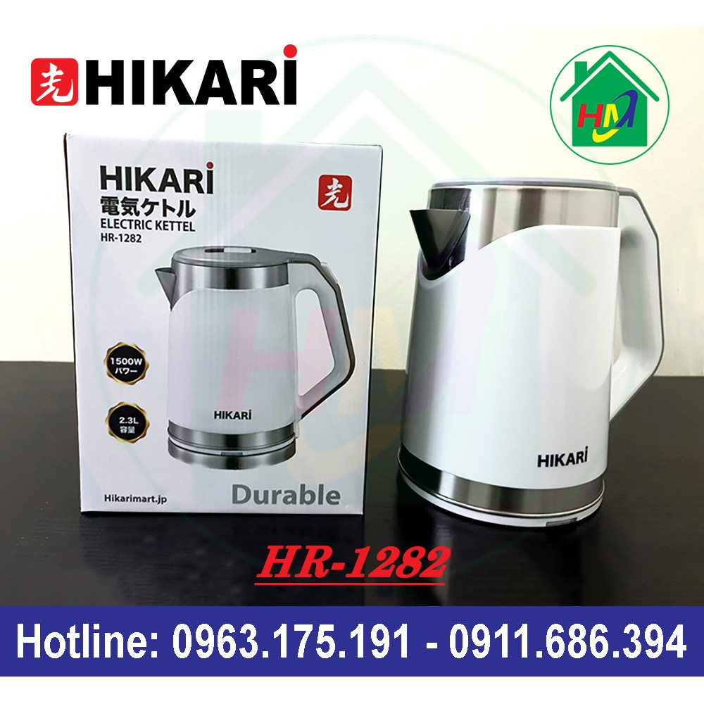 Ấm Đun Nước Siêu Tốc Nhật Bản Cao Cấp Hikari HR-1282 2.3L