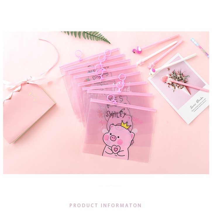 [Hàng xịn] Túi zip đựng mỹ phẩm , dụng cụ học sinh hình heo hồng sành điệu VPP153SP1 | BigBuy360 - bigbuy360.vn