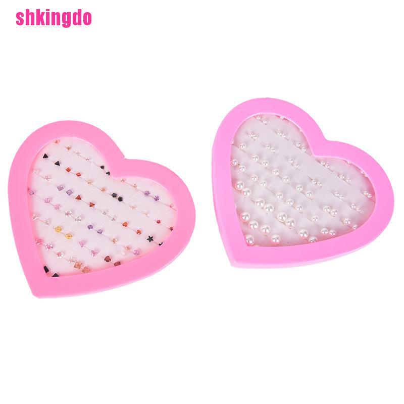 Set khuyên tai đất sét hình hoa/ trái cây handmade dễ thương cho trẻ em