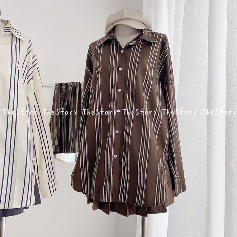 [STR] Áo sơ mi sọc dọc A2247