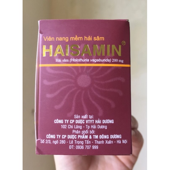 Viên nang mềm hải sâm HAISAMIN hỗ trợ bồi bổ cơ thể