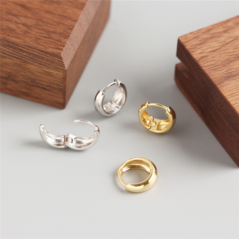 Bông Tai Hình Tròn Bằng Kim Loại Phong Cách Hàn Quốc Thời Trang Cho Nữ