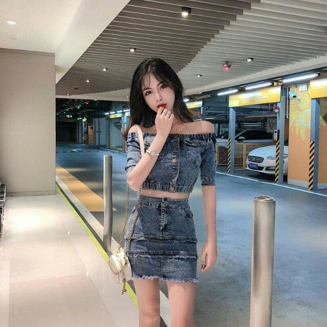 Set jean nữ cao cấp thiết kế trẻ trung quyến rũ NP1102