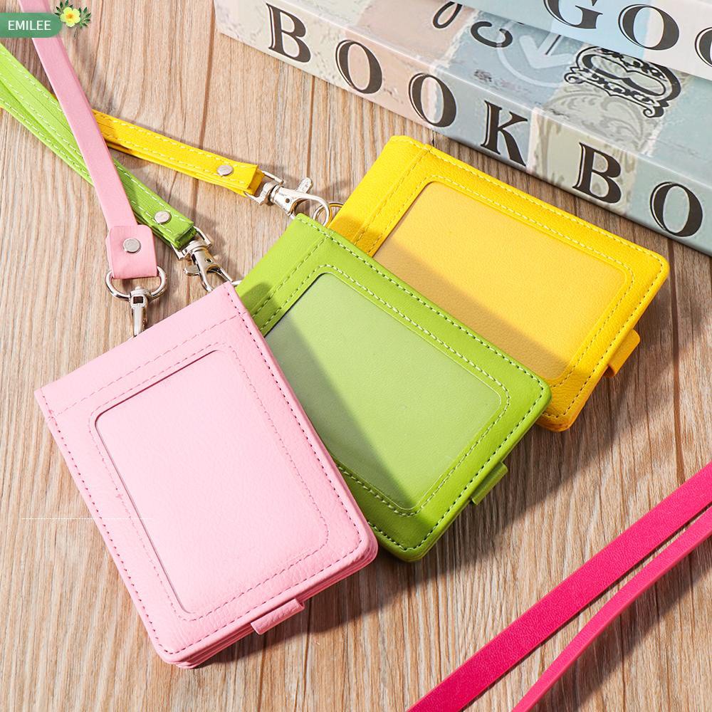 Ví Đựng Thẻ Bằng Da Pu Phối Kim Loại Đa Năng Cho Nam Nữ Ốp