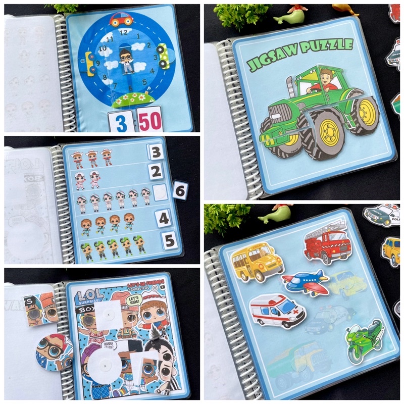 LOL BOY - học liệu bóc dán lol bjd 19 trang, học liệu thông minh vận động trí não, phát triển tư duy