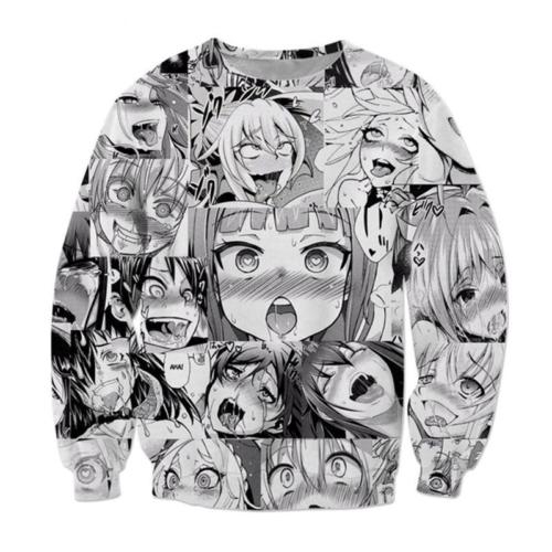Bộ đồ họa tiết Ahegao 3D phong cách hip hop cho nam