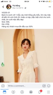 Váy midi trắng