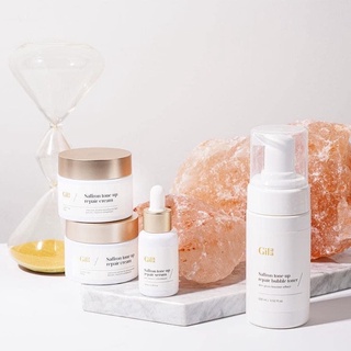 Bộ sản phẩm dưỡng trắng đẹp da Gilaa saffon (toner; serum; kem ngày, kem đêm gilaa saffon)