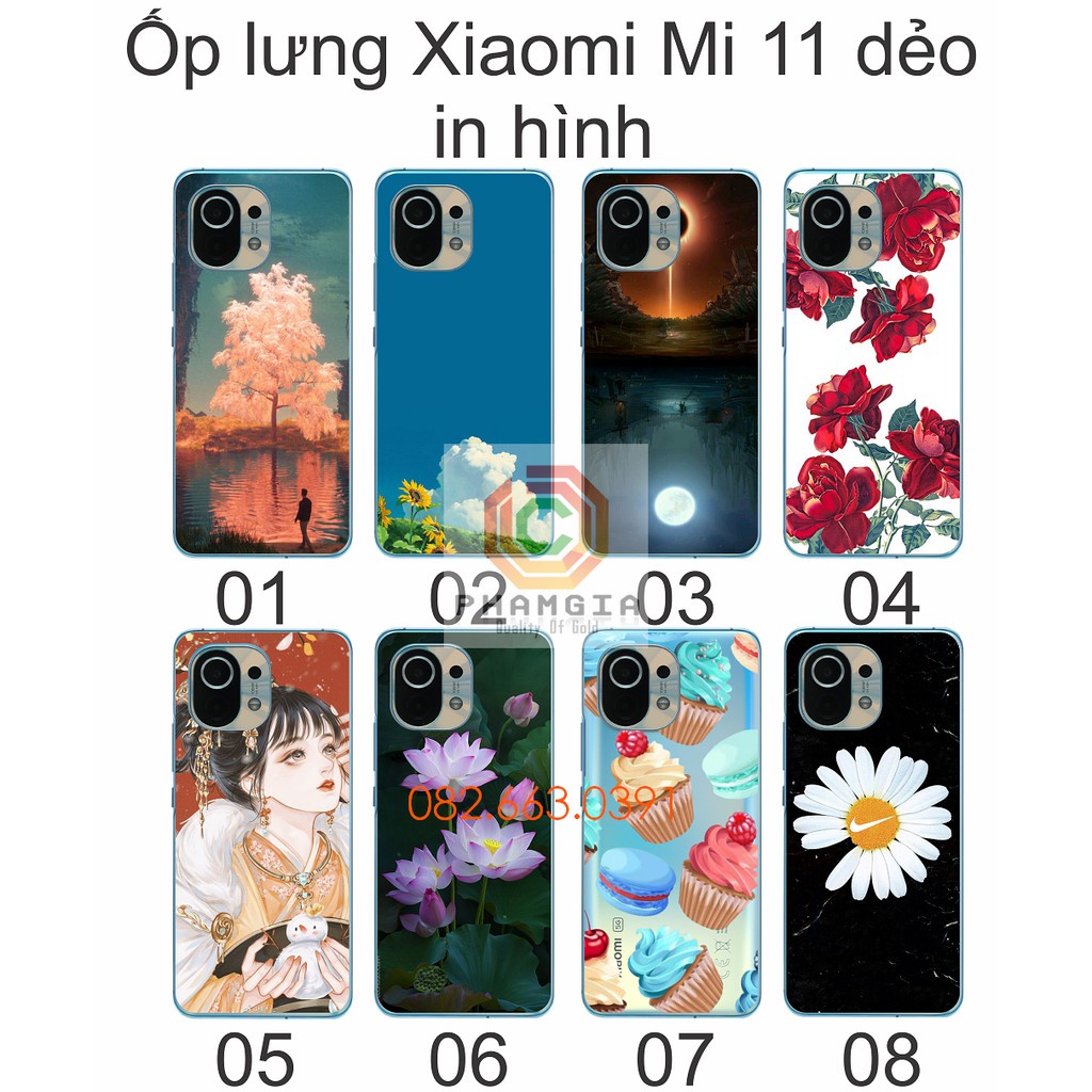 Ốp lưng Xiaomi Mi 11 / Mi 11 Pro / Xiaomi Mi 11 Lite 4G / Mi 11 Lite 5G / Mi 11 lite 5G NE dẻo in hình nhiều mẫu