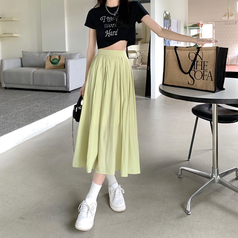 Chân váy xếp ly dài 4 màu siêu xinh