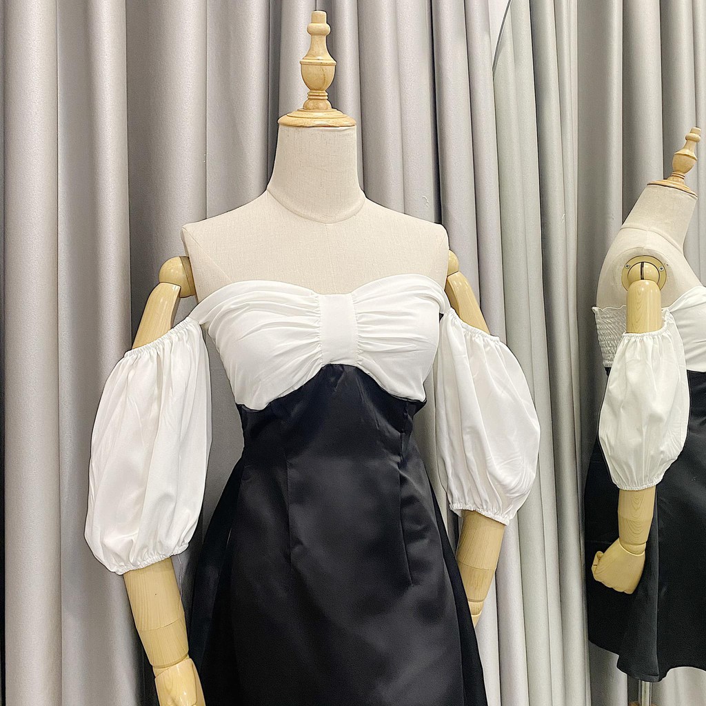 ĐẦM RỚT VAI CÁCH ĐIỆU NƠ NGỰC - SY DRESS | BigBuy360 - bigbuy360.vn