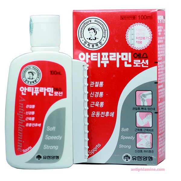 Dầu xoa bóp hàn quốc / Dầu Nóng Hàn Quốc Antiphlamine, Hộp 100ml