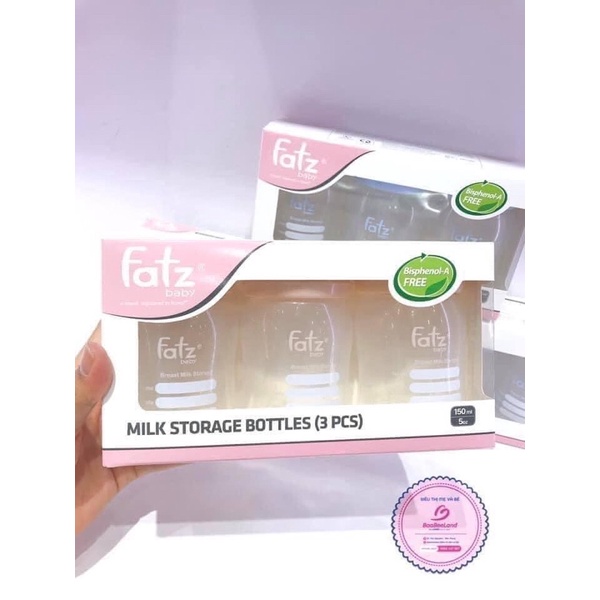 Bộ Set 3 Bình Trữ Sữa 150ml Fatz - BAABEELAND