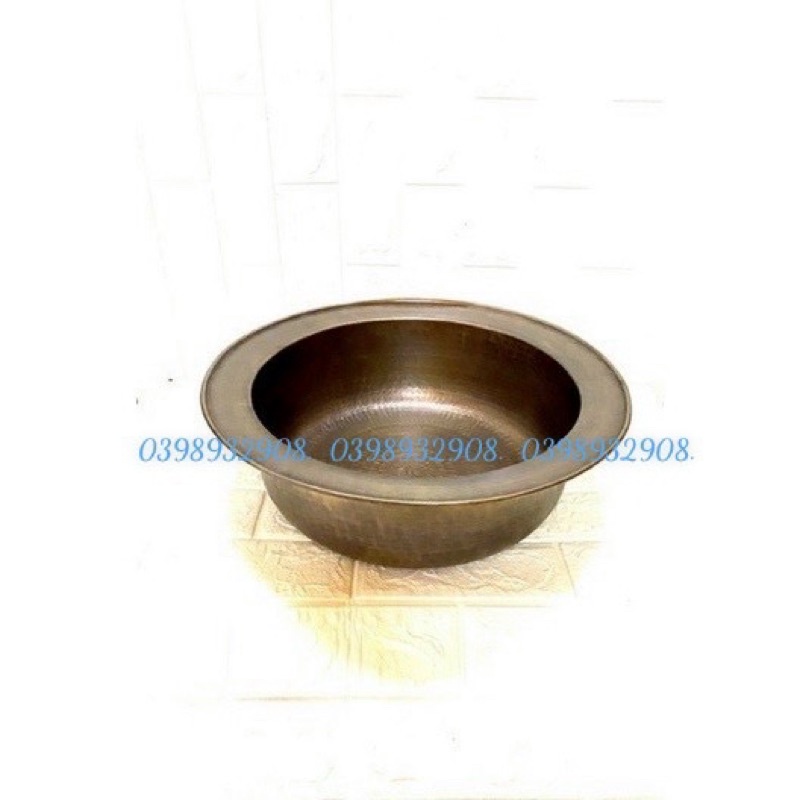 CHẬU ĐỒNG NGUYÊN CHẤT BẰNG ĐỒNG KÍCH THƯỚC 42 cm nặng 1.6 kg