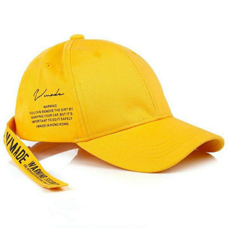 Mũ lưỡi trai nam mũ thời trang thêu cạnh buộc dây