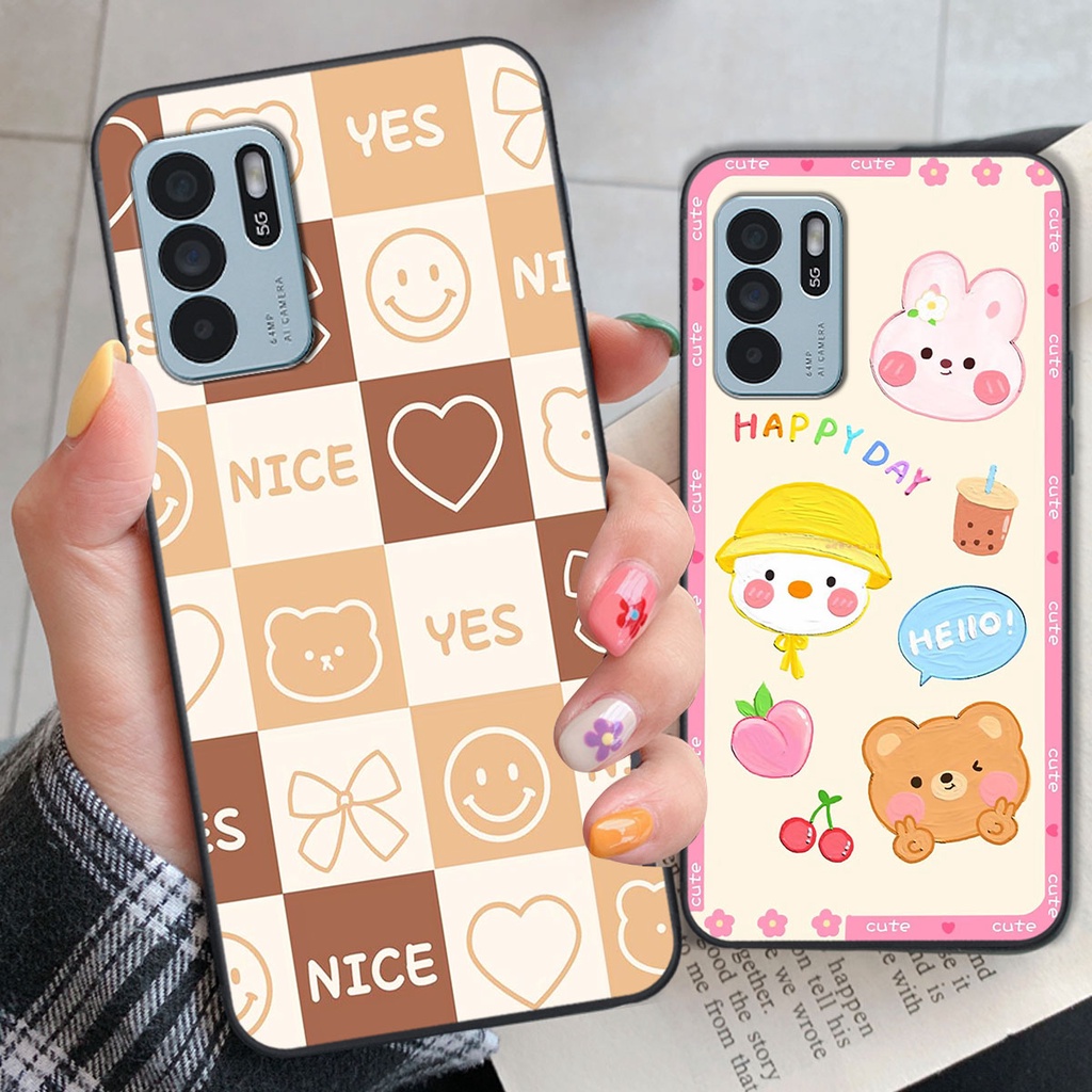 Ốp lưng Oppo RENO 6Z 5G happy day, gấu bear dễ thương - BỀN - ĐẸP -BAO GIÁ TOÀN THỊ TRƯỜNG