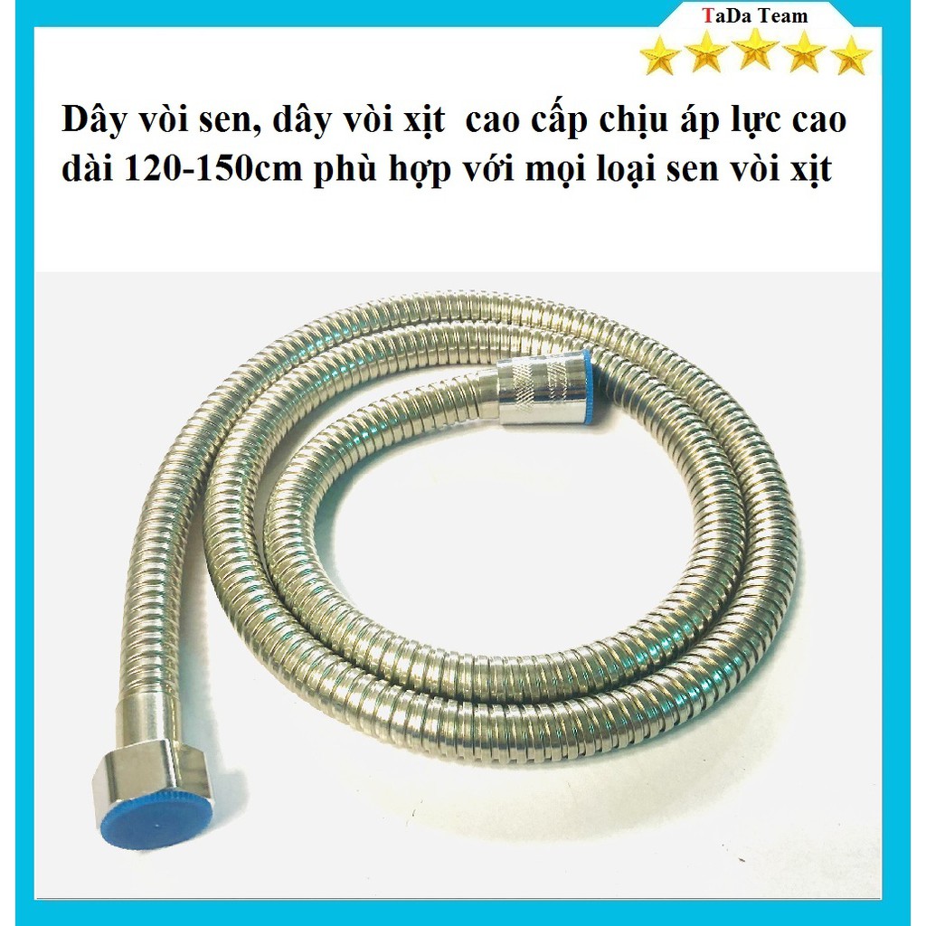 Dây vòi sen tắm, dây vòi xịt nhà vệ sinh cao cấp chịu áp lực cao, dài 120-150cm phù hợp với mọi loại sen vòi xịt