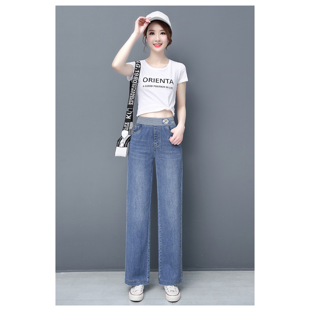 193P65 - Quần jean nữ ống rộng hàng nhập - giá 620k