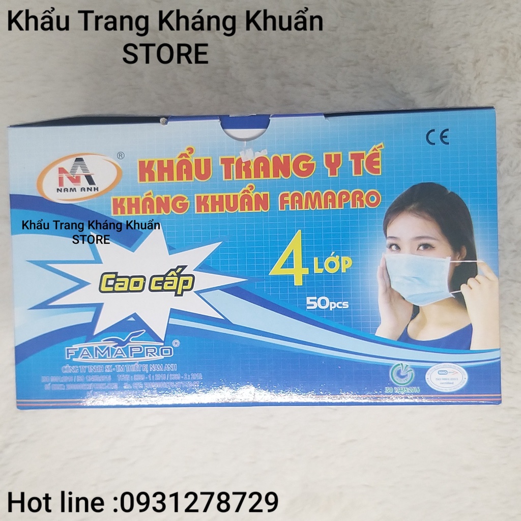 Khẩu Trang Y Tế 50 Cái - Hộp Khẩu Trang Y tế Famapro Cô Gái Đủ Màu - Đạt Tiêu Chuẩn - Lọc Khuẩn 99% - Hàng Xuất Khẩu
