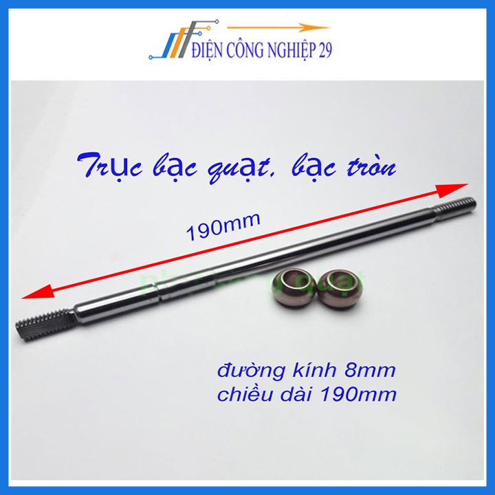 Bạc tròn, trục quay quạt điện B4 dài 19cm loại tốt