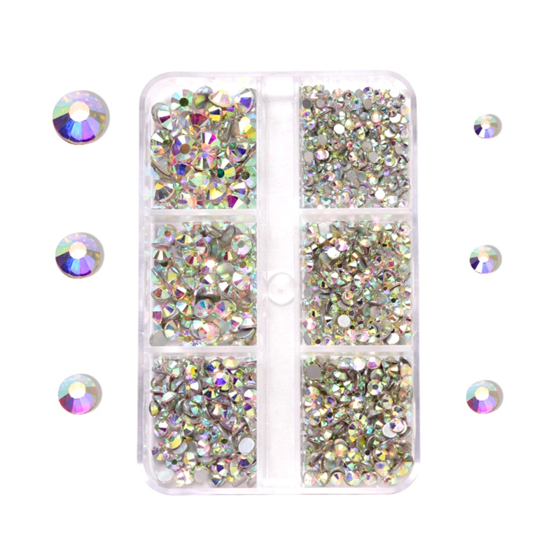 Đá Pha Lê Trang Trí Móng Tay Sau Lưng Nhiều Kích Cỡ Diy