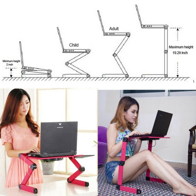 Bàn để laptop xoay 360 độ linh hoạt 2 chân gập chữ Z l Bàn laptop gập chân 360 độ chữ Z chắc chắn, gấp gọn tiện lợi