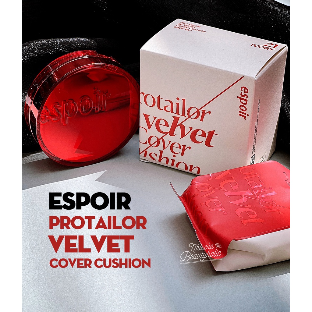 Cushion che phủ cao ESPOIR PROTAILOR BEVELVET COVER CUSHION SPF34 PA+++