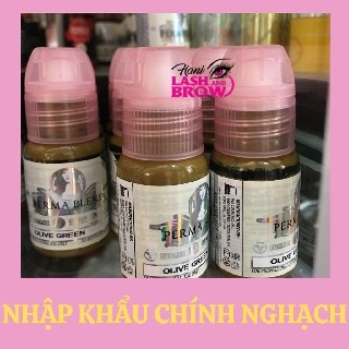 Mực Phun Xăm Perma Xử Lí Trổ Đỏ - Xanh Olive - Mực Hữu Cơ Cao Cấp Chính Hãng Hani