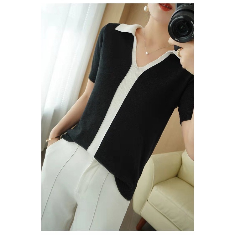 Áo thun tay ngắn dáng rộng thời trang mùa hè cho phụ nữ trung niên