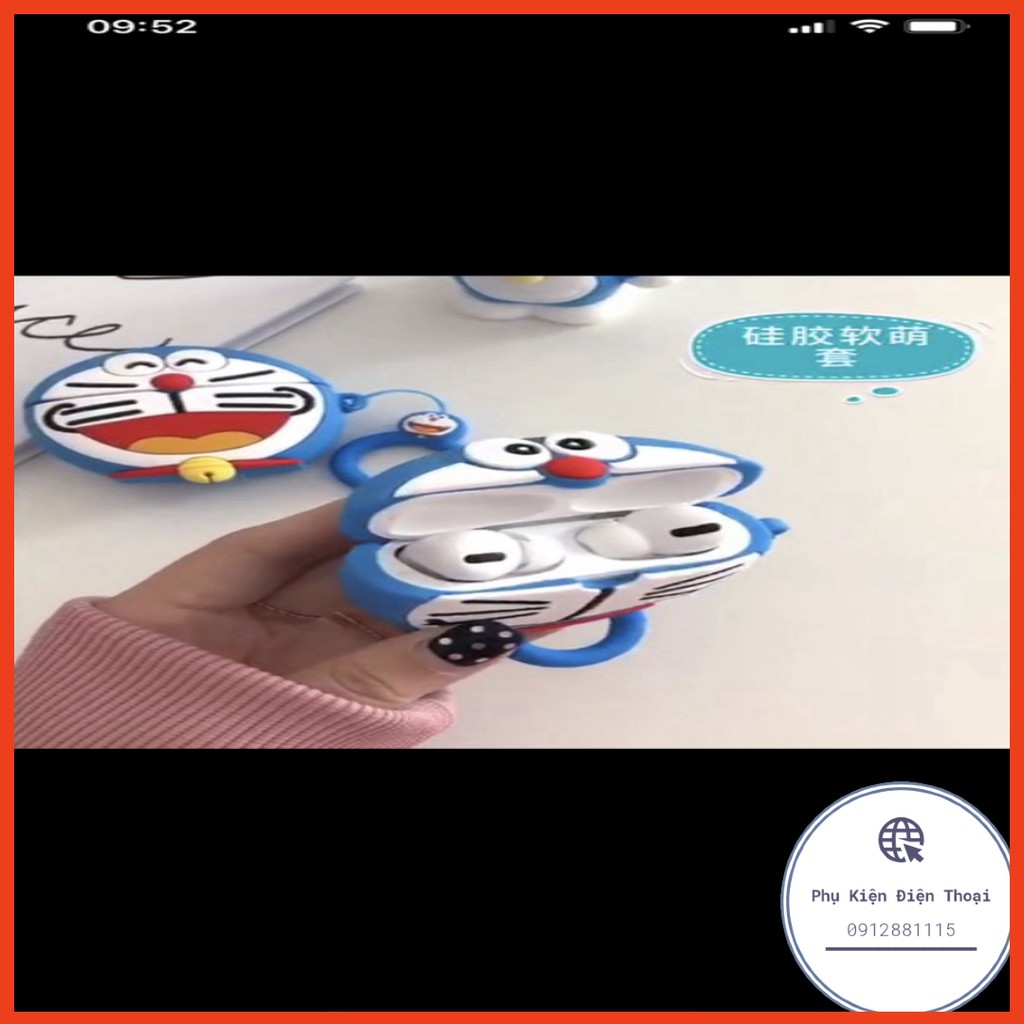 ☘️Tặng kèm móc treo☘️ Case bao Airpods 1 2 Doraemon đựng tai nghe không dây Airpod ⚡Phụ Kiện Điện Thoại⚡️