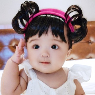 Băng đô cài tóc kèm tóc giả cho bé iu xinh xắn