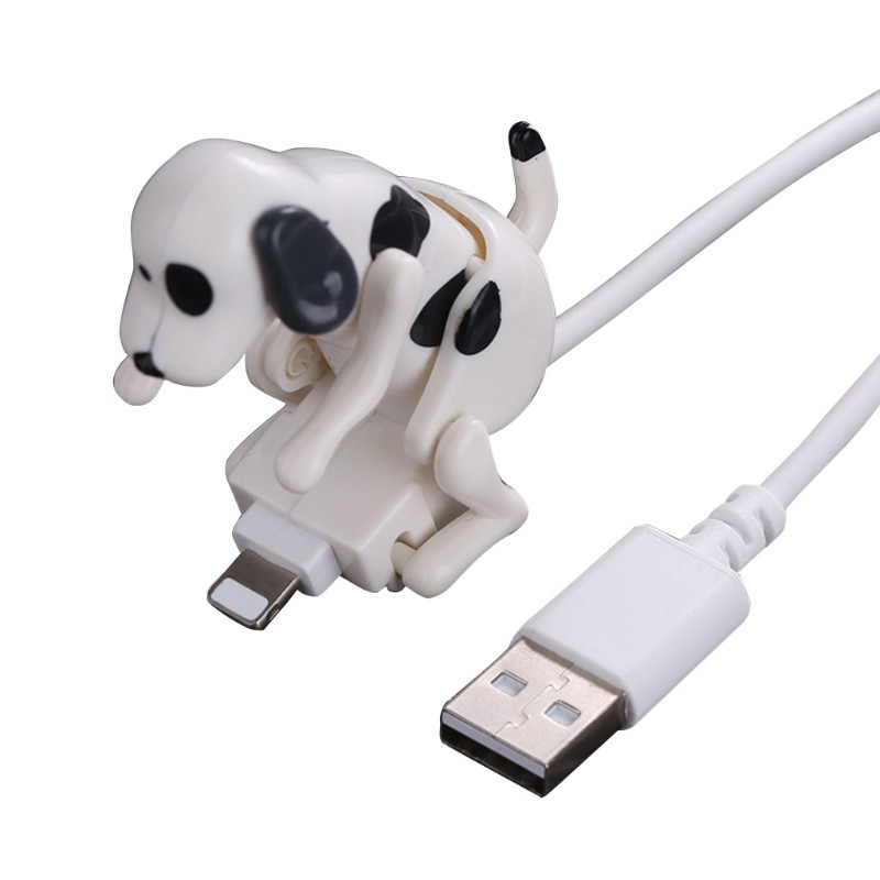 char White Orange USB -Lightning Humping Spot Dog Data Charging Cable Line for -iphone -airpods -IPAD air mini 12.9