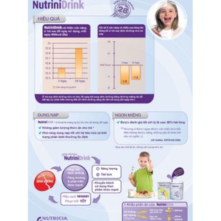 [HSD 12/2023] Sữa NUTRINIDRINK 400g vị vani