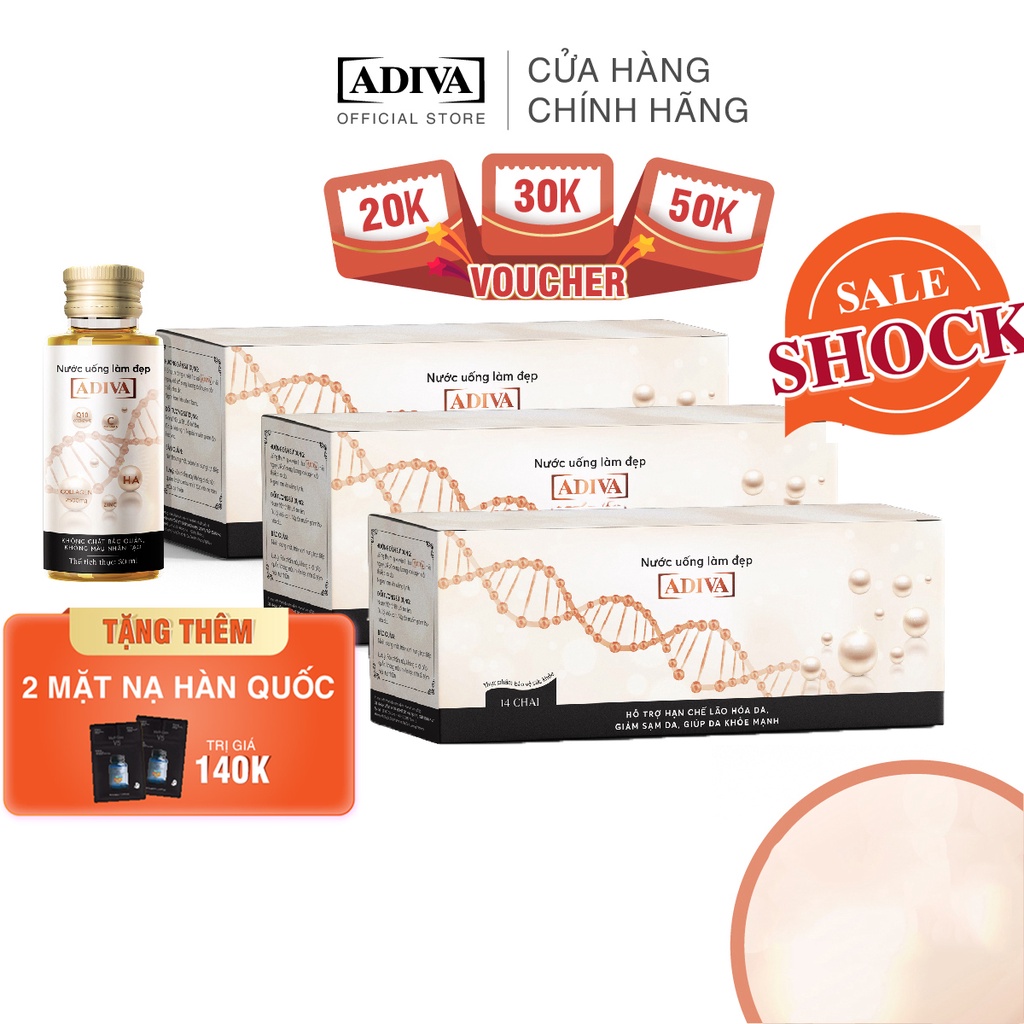 Combo 3 Hộp Collagen ADIVA (14 lọ/hộp x 30ml)