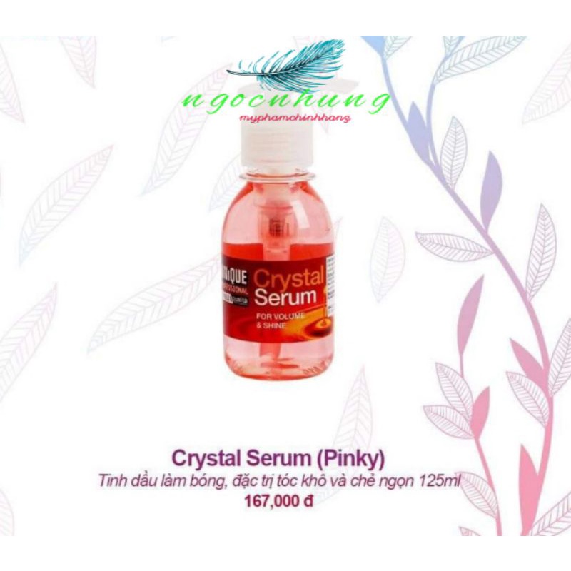 Serum bóng mượt tóc, chữa trị tóc khô, chẻ ngọn Unique Crystal