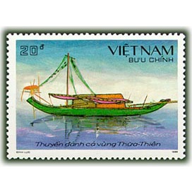 Tem Viet Nam Thuyền đánh cá 1989