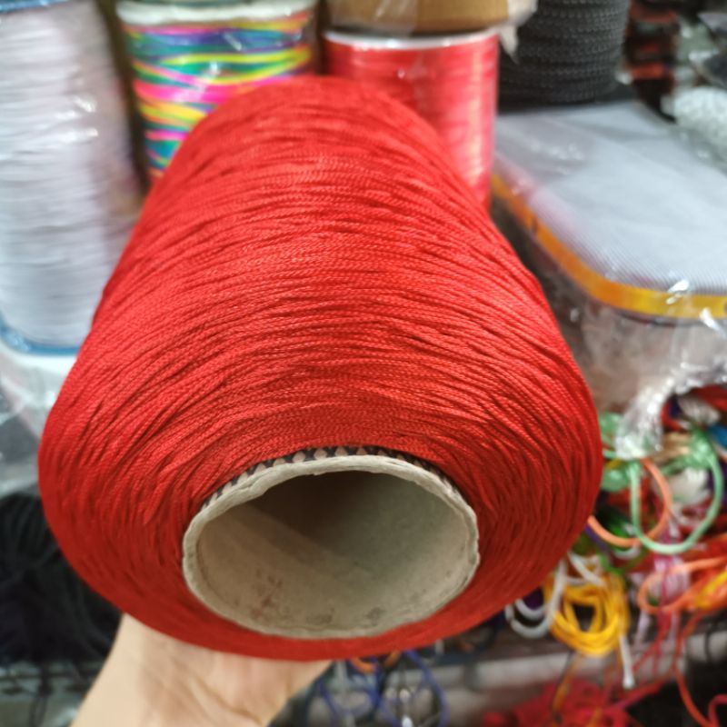 Cuộn dây tim, dây dù 1mm nặng hơn 1kg dài khoảng 1.500m xỏ vòng, làm trang sức, tết hanmade