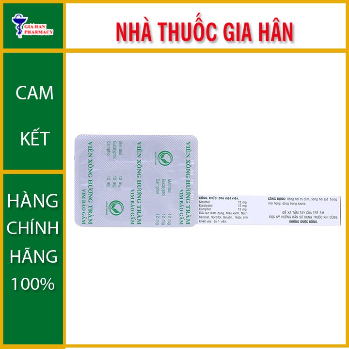 Viên Xông Hương Tràm Vim Báo Gấm - Gia Hân Pharmacy