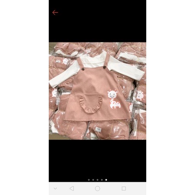 Set áo mix yếm 2 dây nhung. rập giấy. không phải quần áo