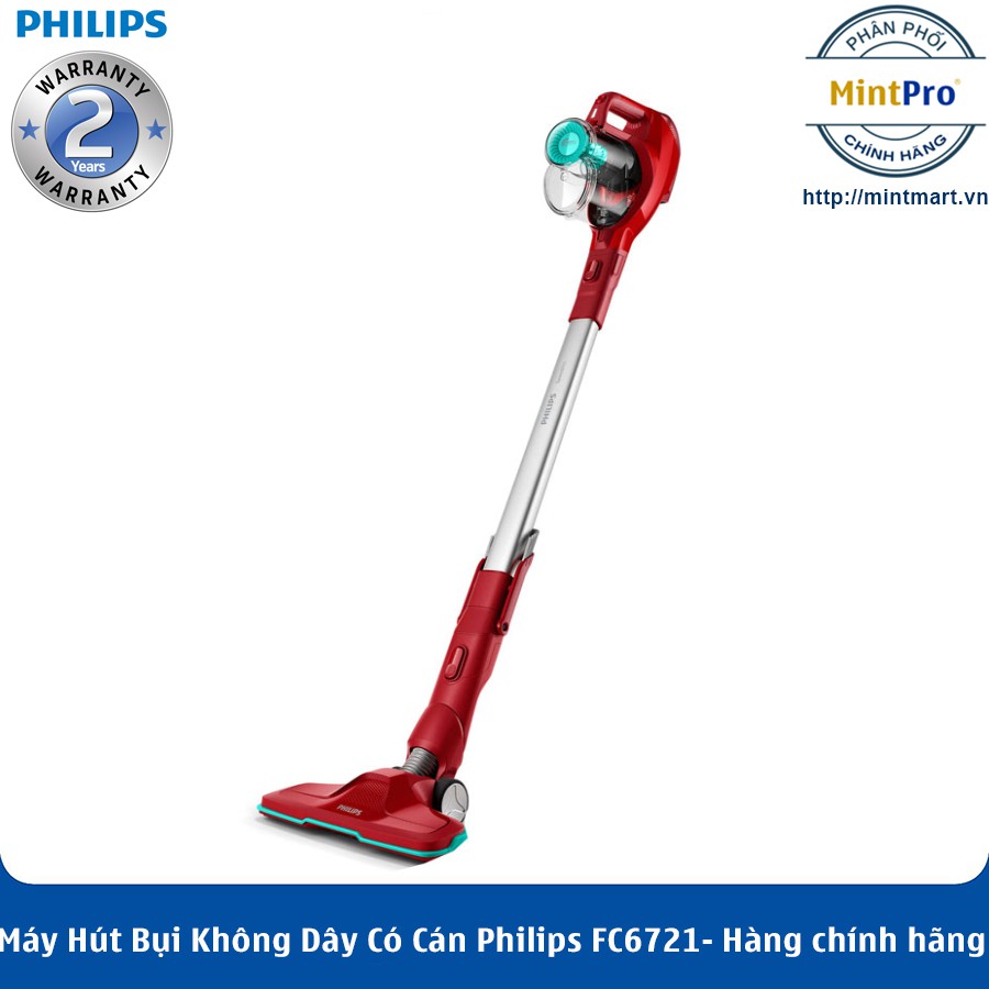 Máy Hút Bụi Không Dây Có Cán Philips FC6721 – Hàng Chính Hãng – Bảo Hành 2 Năm Toàn Quốc